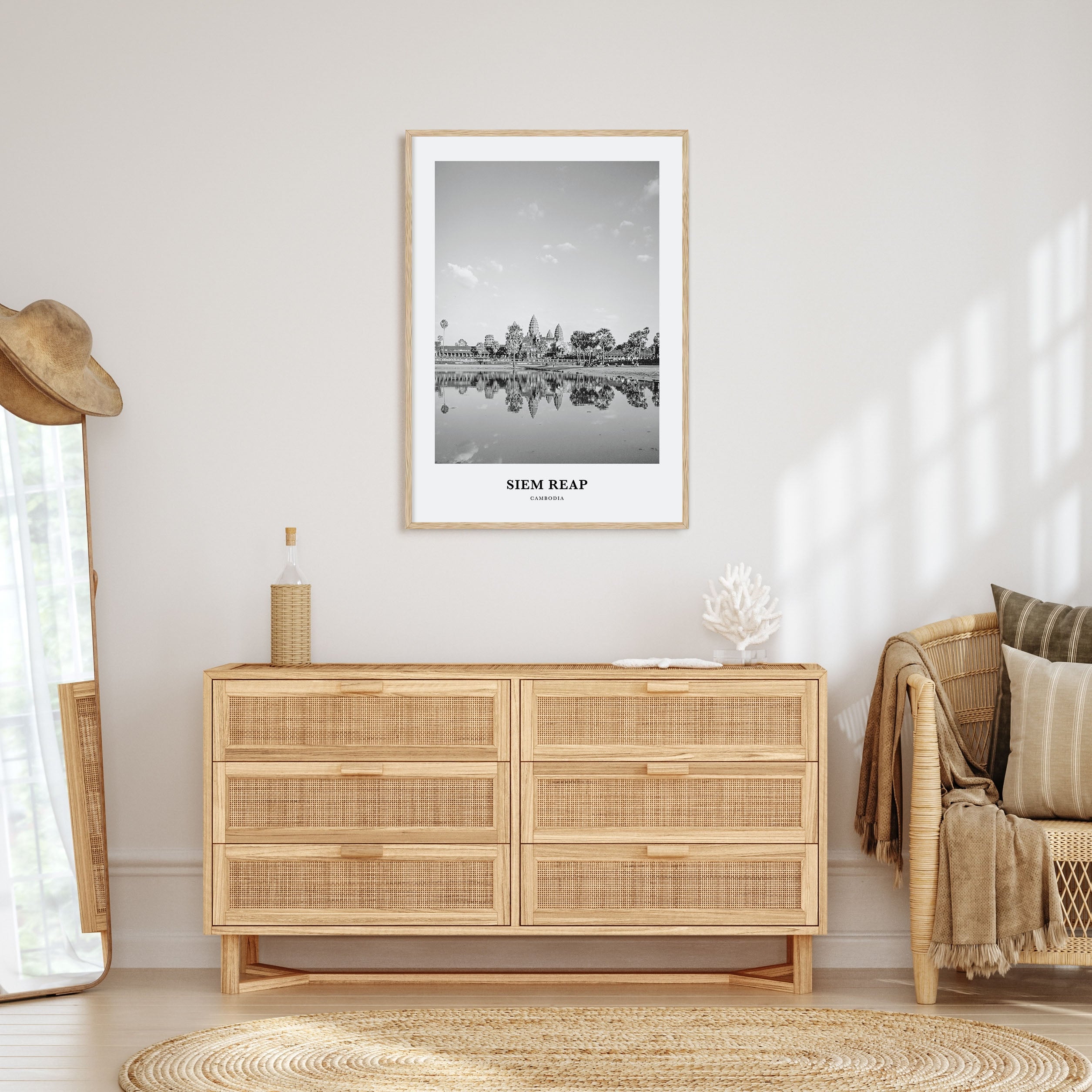 Siem Reap Portrait B&W Poster