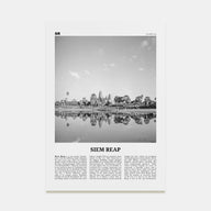 Siem Reap Travel B&W Poster