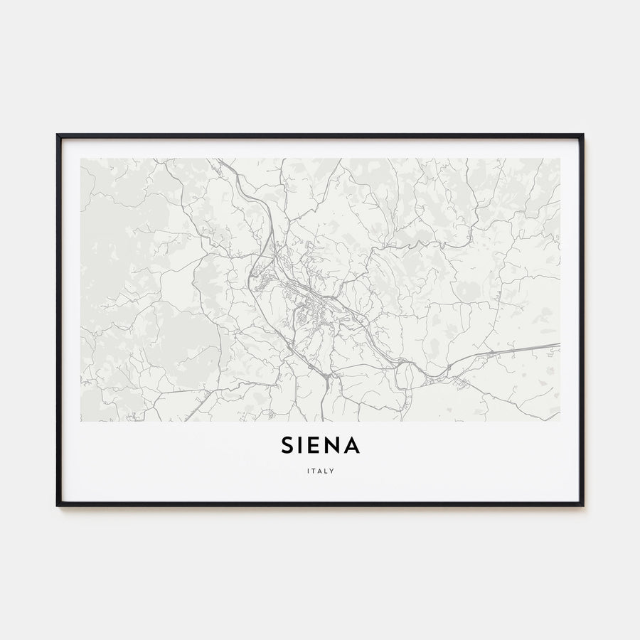 Siena Map Landscape Poster
