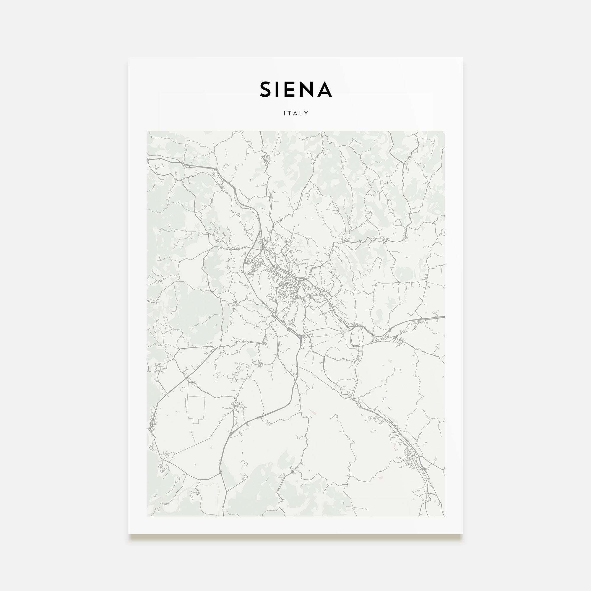 Siena Map Portrait Poster