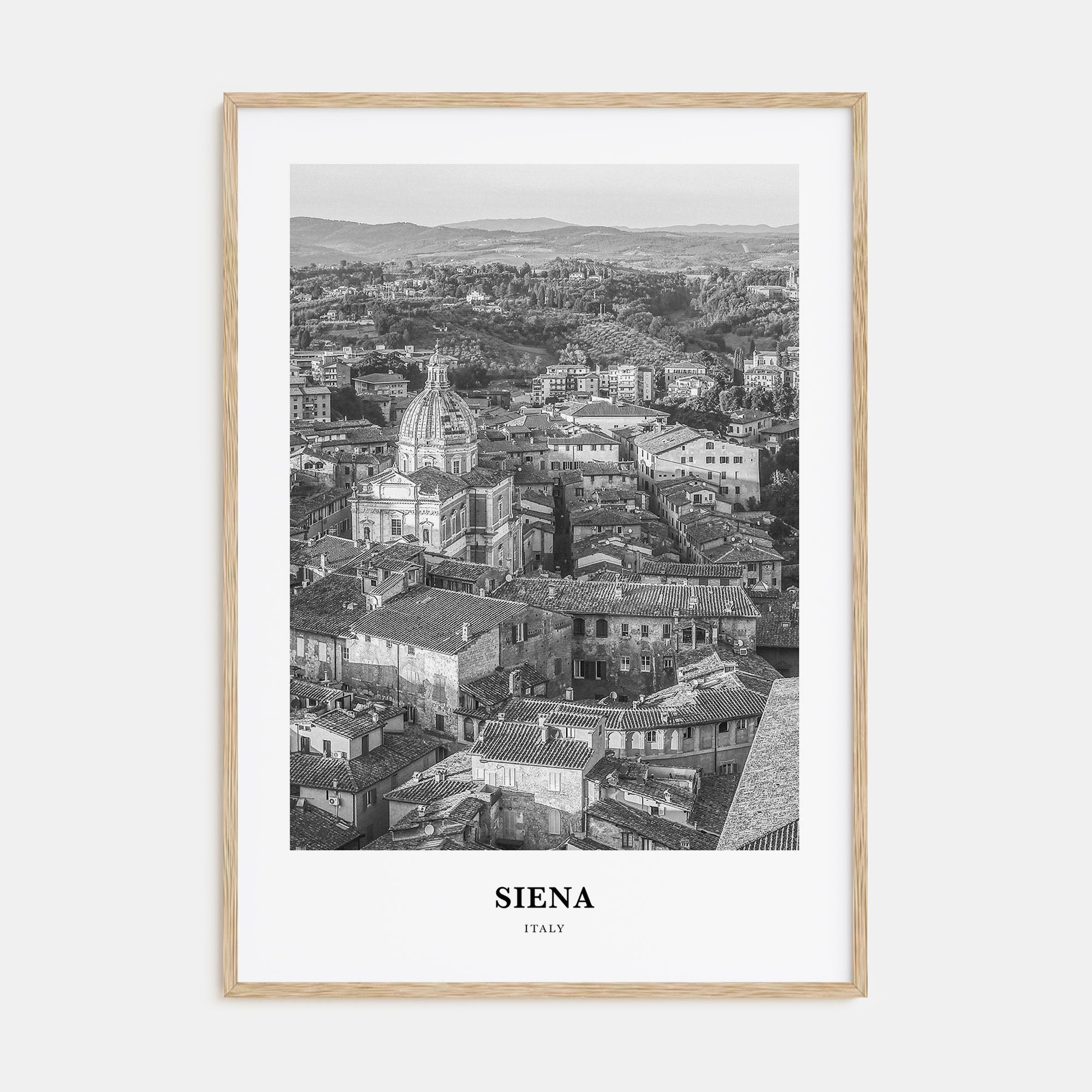Siena Portrait B&W Poster