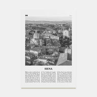 Siena Travel B&W Poster