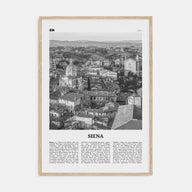 Siena Travel B&W Poster