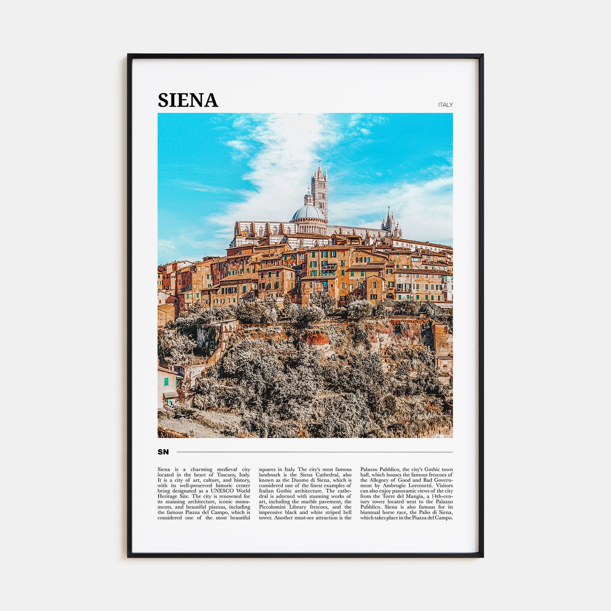 Siena Travel Color Poster