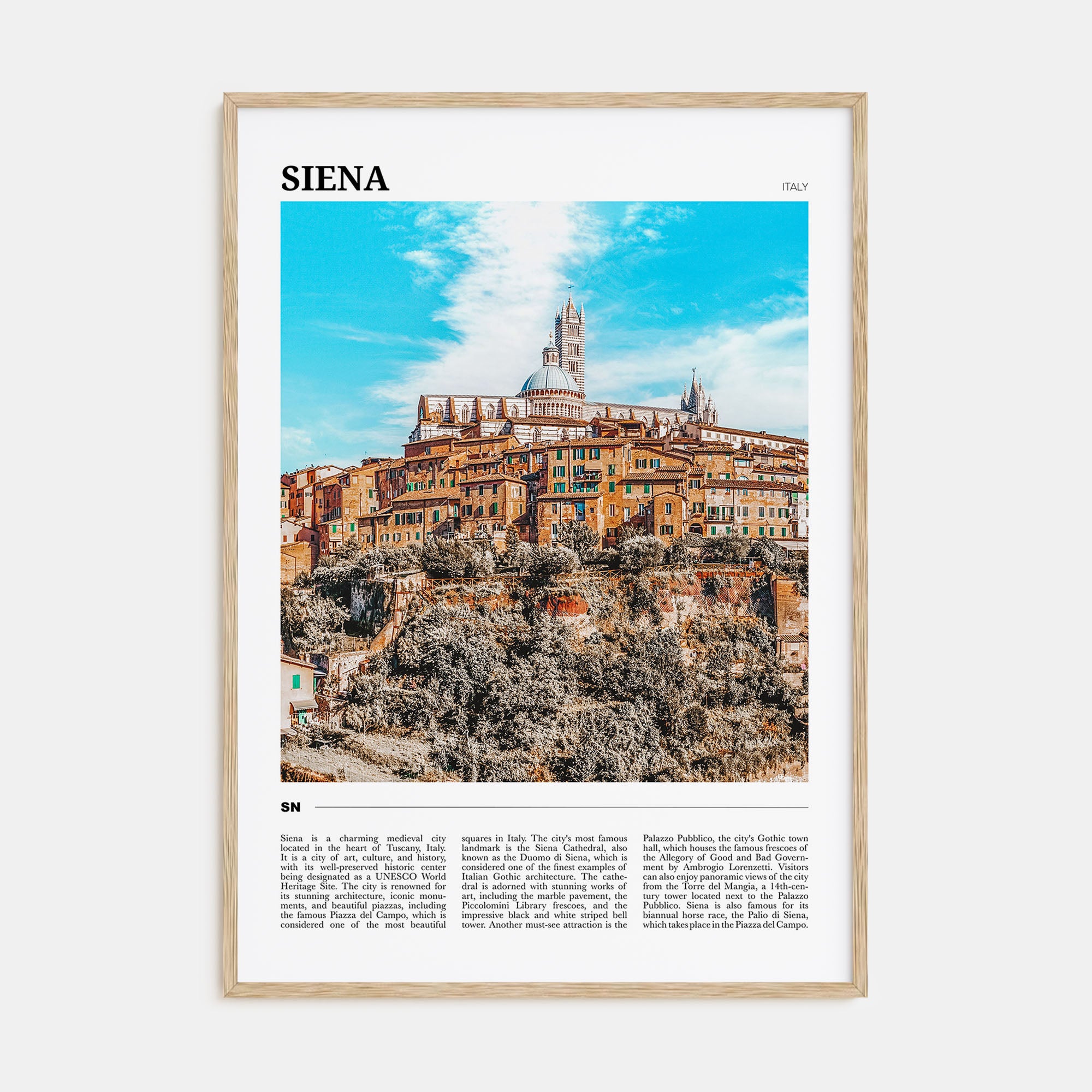 Siena Travel Color Poster