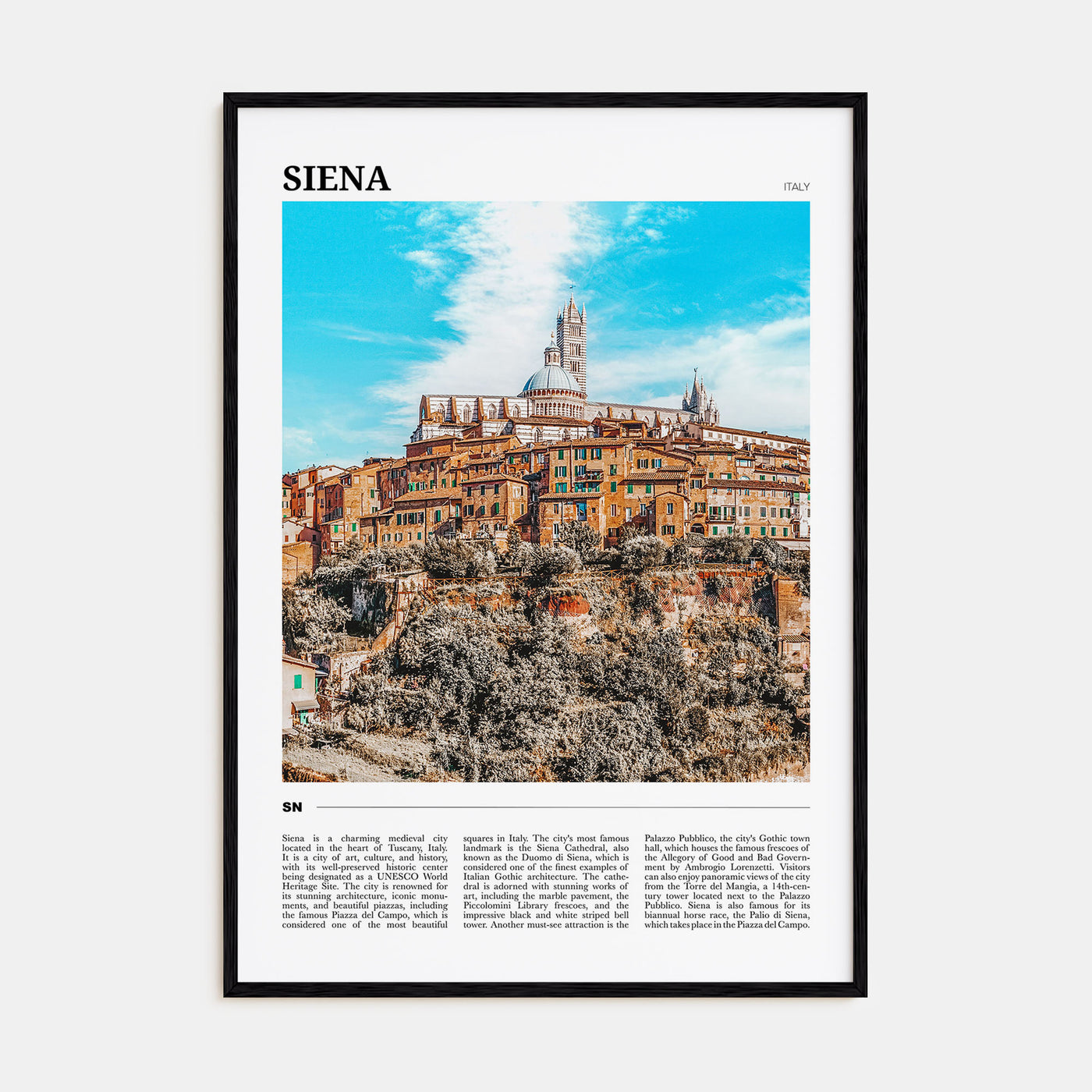 Siena Travel Color Poster