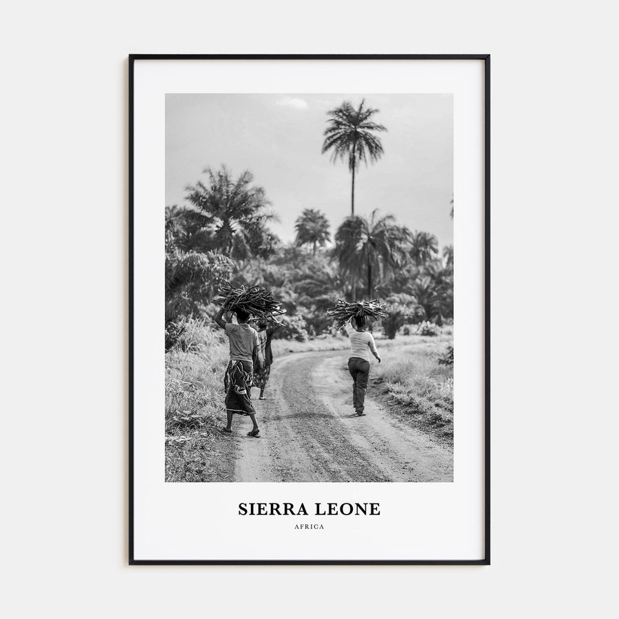 Sierra Leone Portrait B&W Poster