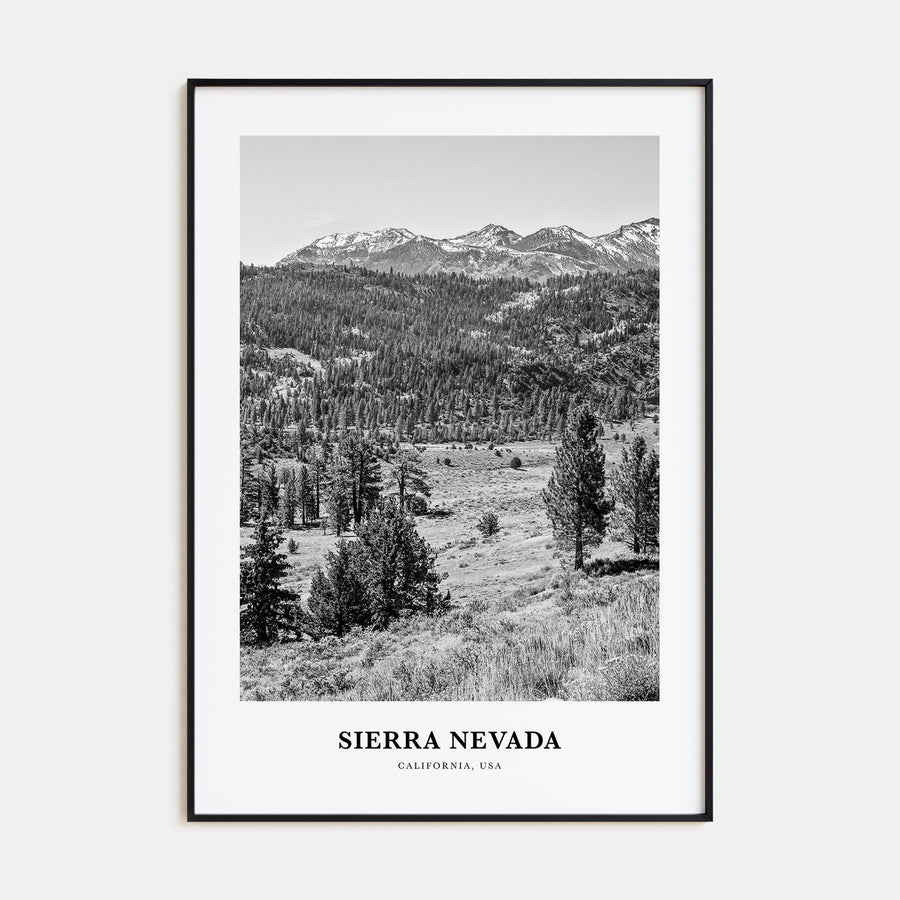 Sierra Nevada Portrait B&W Poster