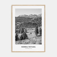 Sierra Nevada Portrait B&W Poster