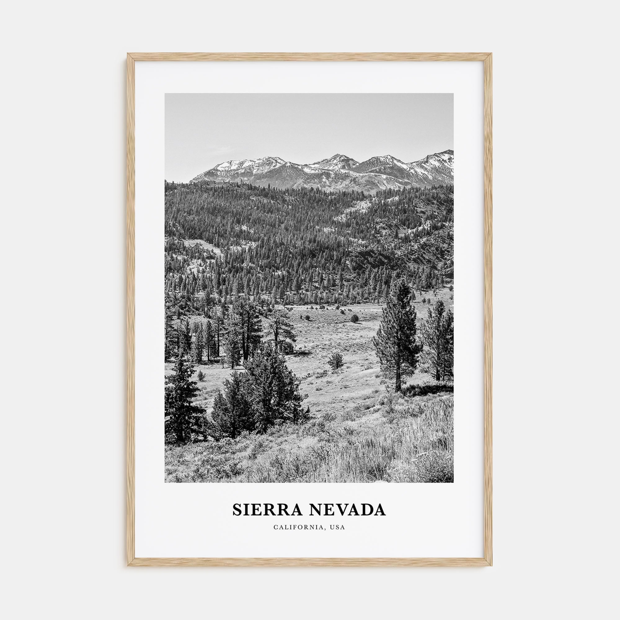 Sierra Nevada Portrait B&W Poster