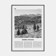 Sierra Nevada Travel B&W Poster