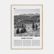 Sierra Nevada Travel B&W Poster
