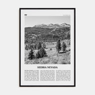 Sierra Nevada Travel B&W Poster