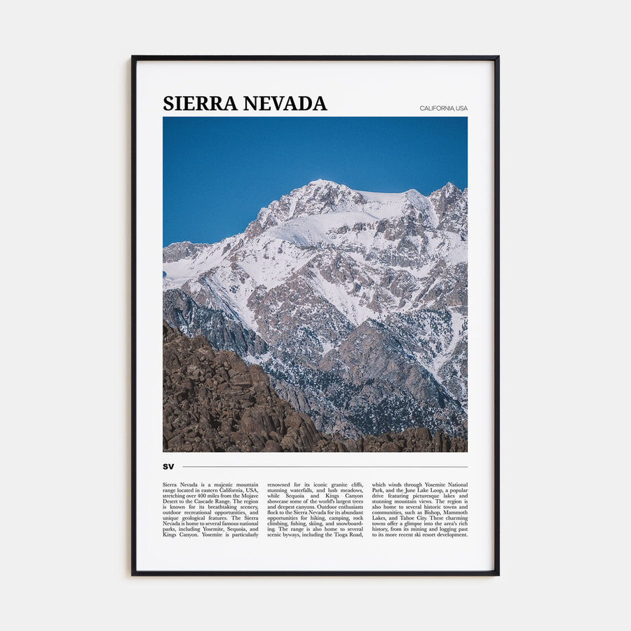 Sierra Nevada Travel Color Poster