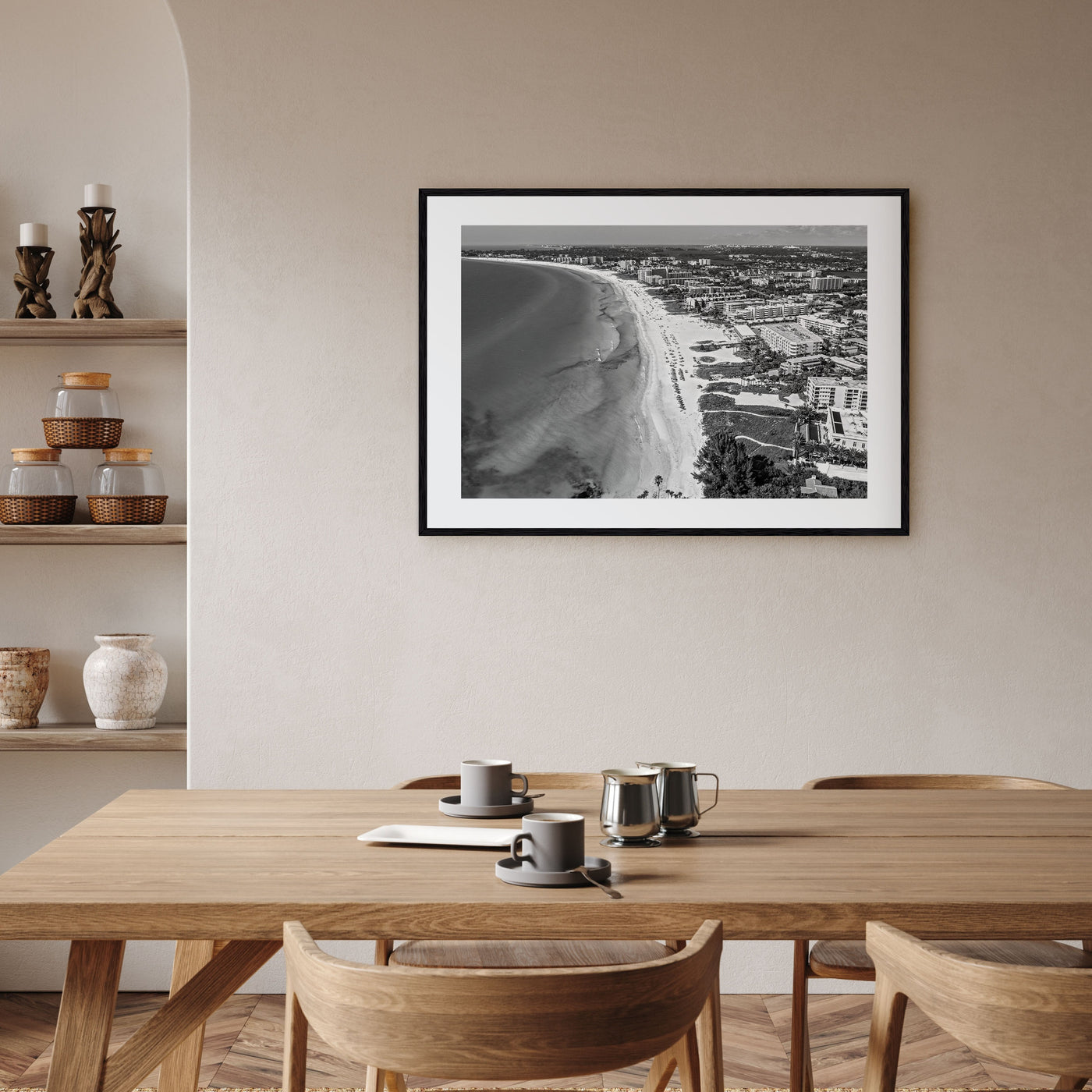 Siesta Key Landscape B&W Poster