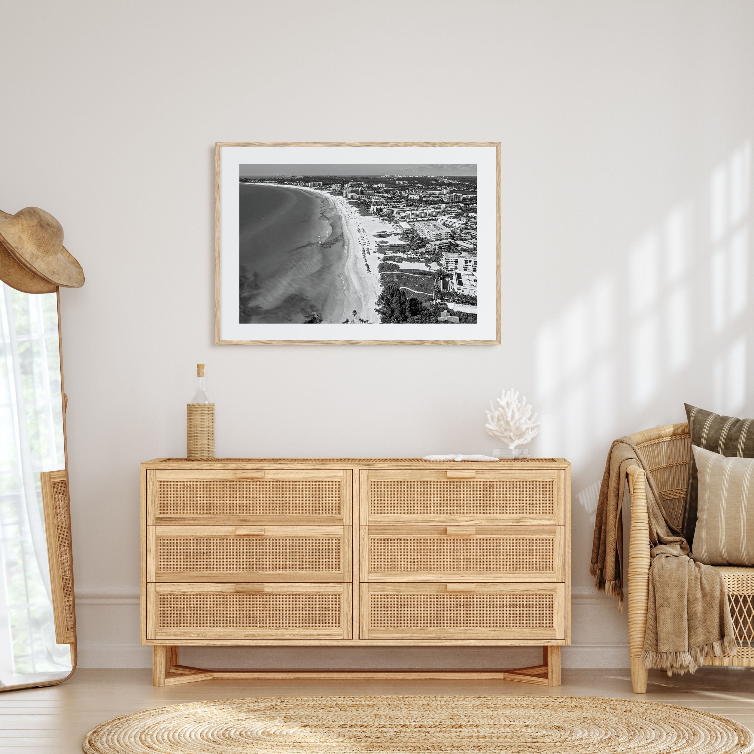 Siesta Key Landscape B&W Poster