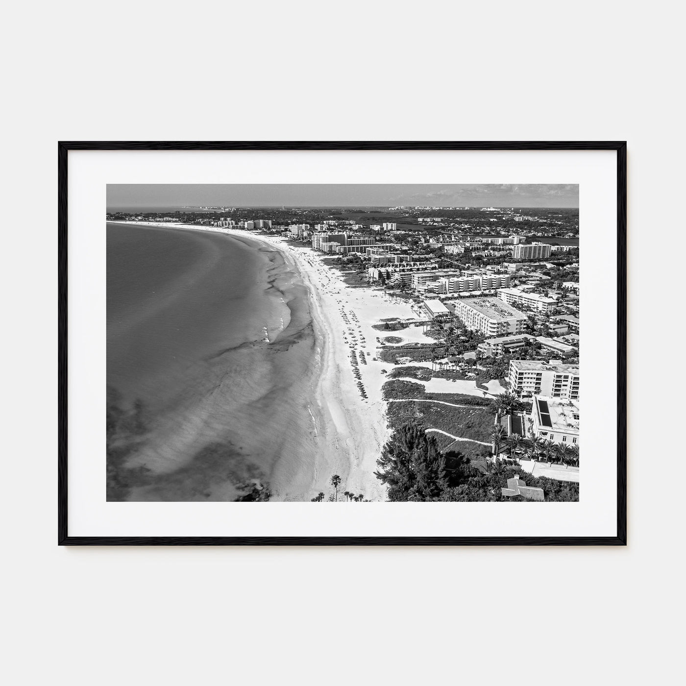 Siesta Key Landscape B&W Poster