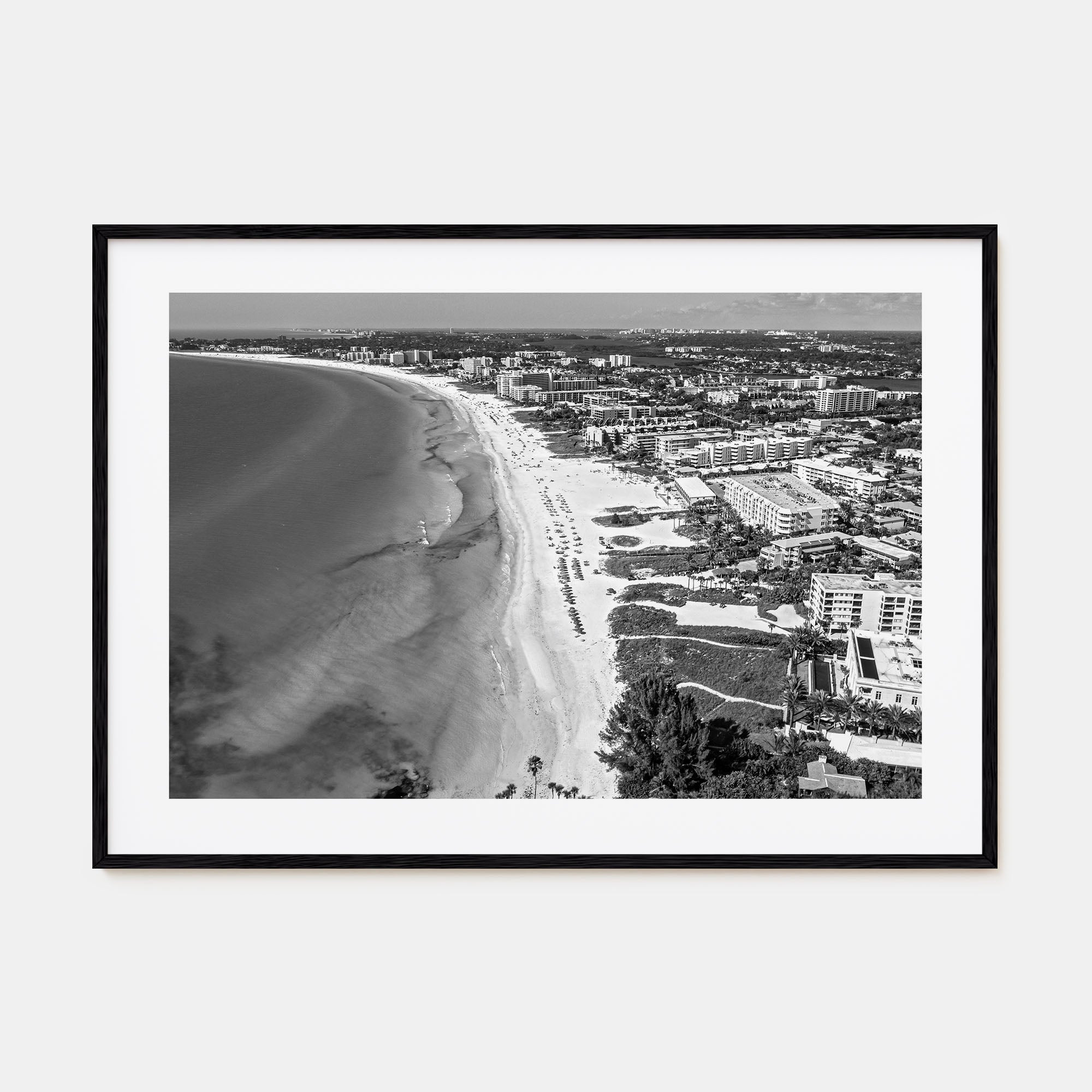 Siesta Key Landscape B&W Poster