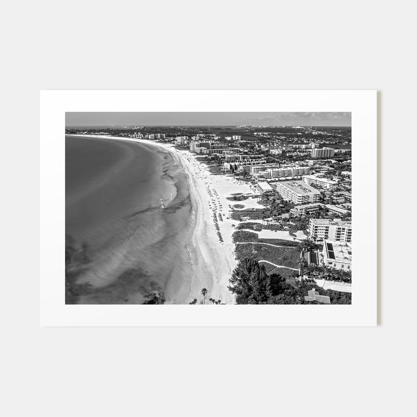 Siesta Key Landscape B&W Poster