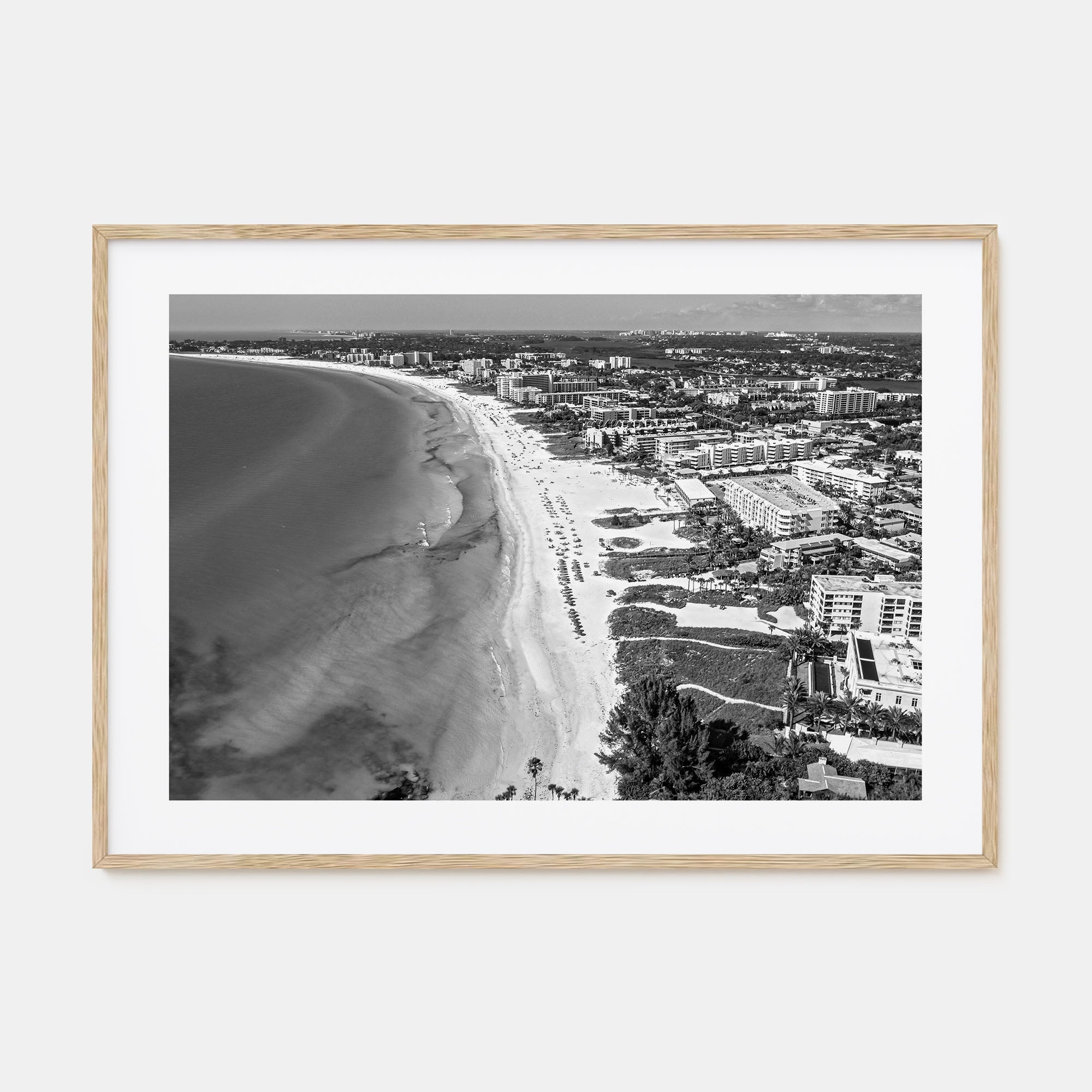 Siesta Key Landscape B&W Poster