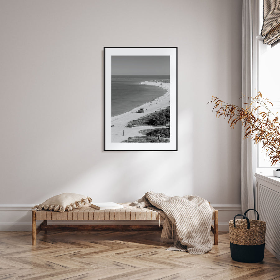 Siesta Key Photo B&W Poster