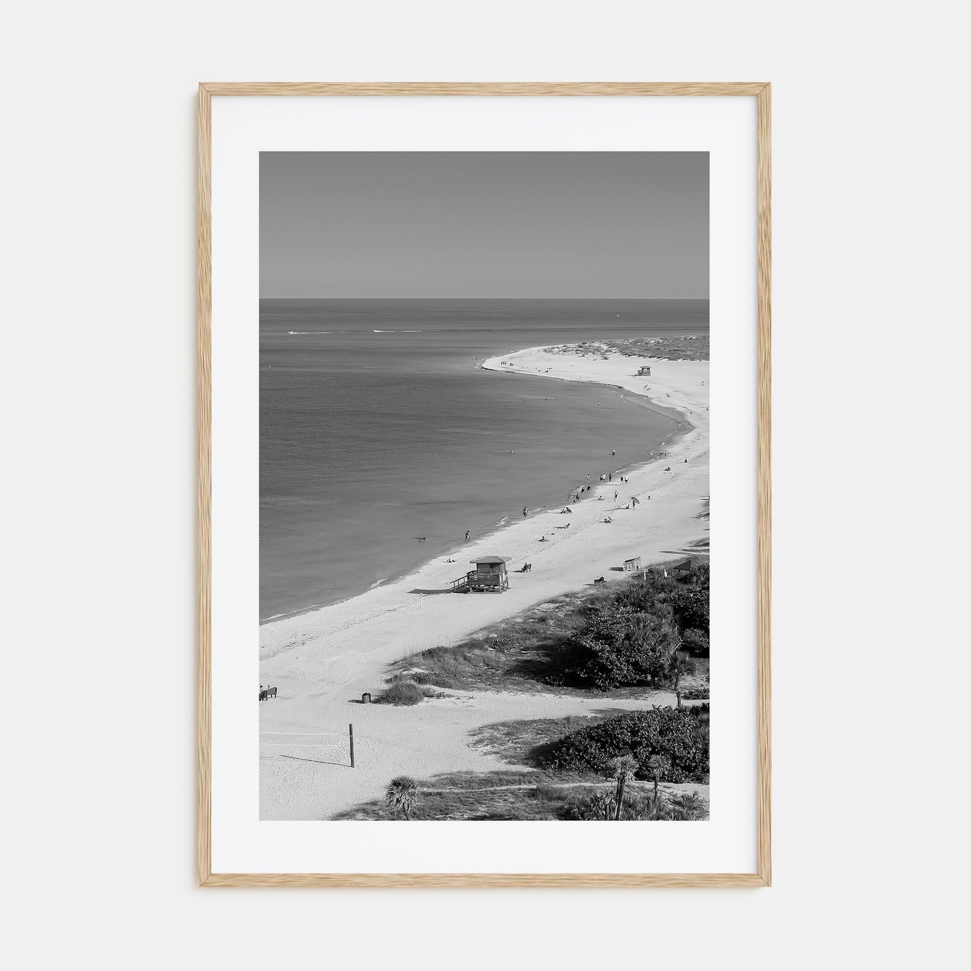 Siesta Key Photo B&W Poster