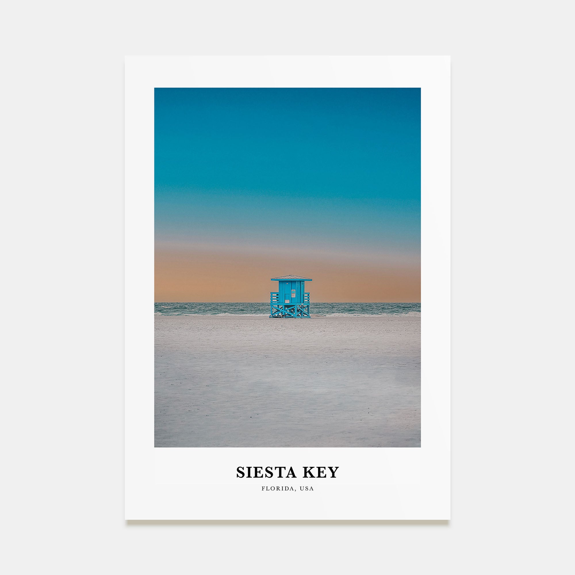 Siesta Key Portrait Color Poster