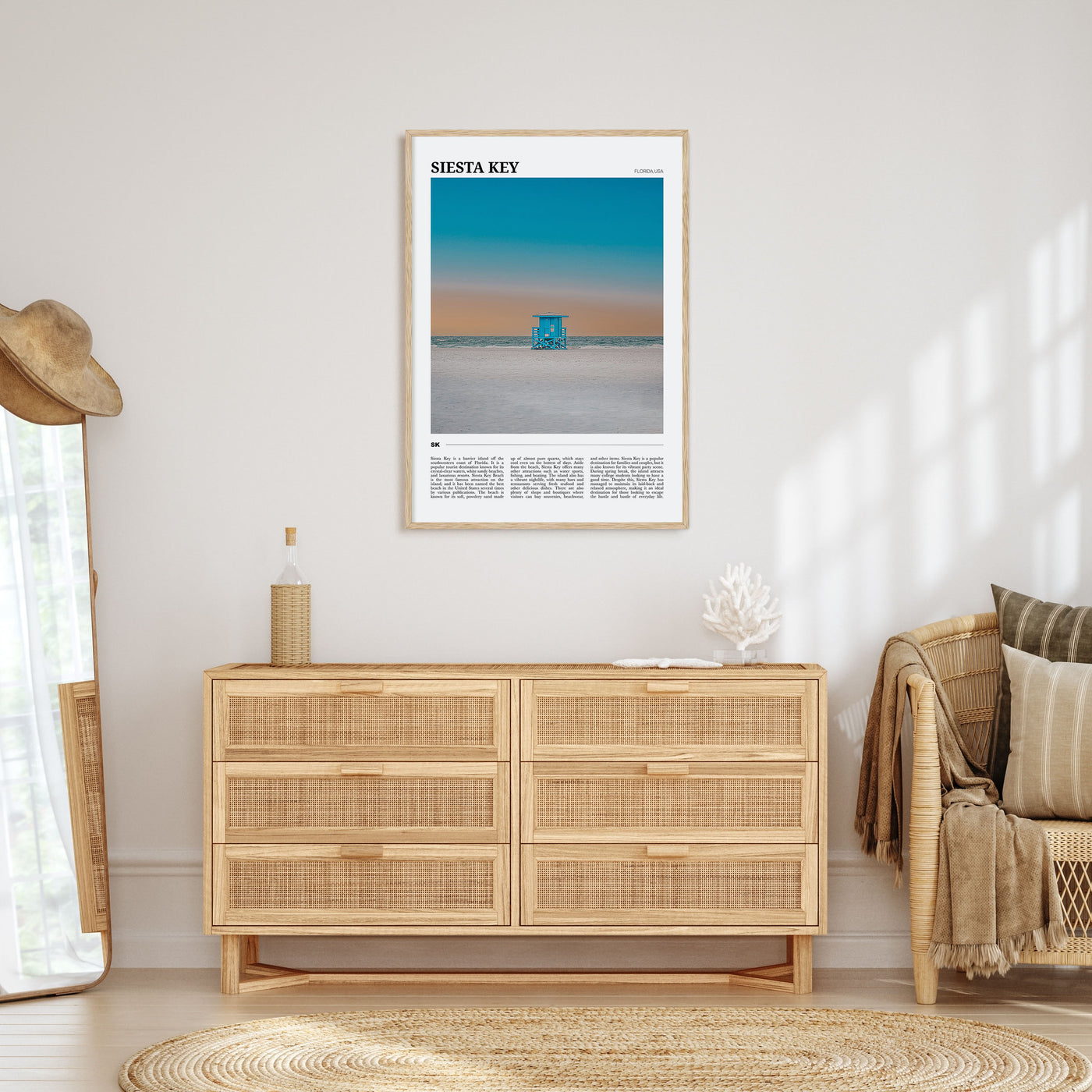 Siesta Key Travel Color Poster