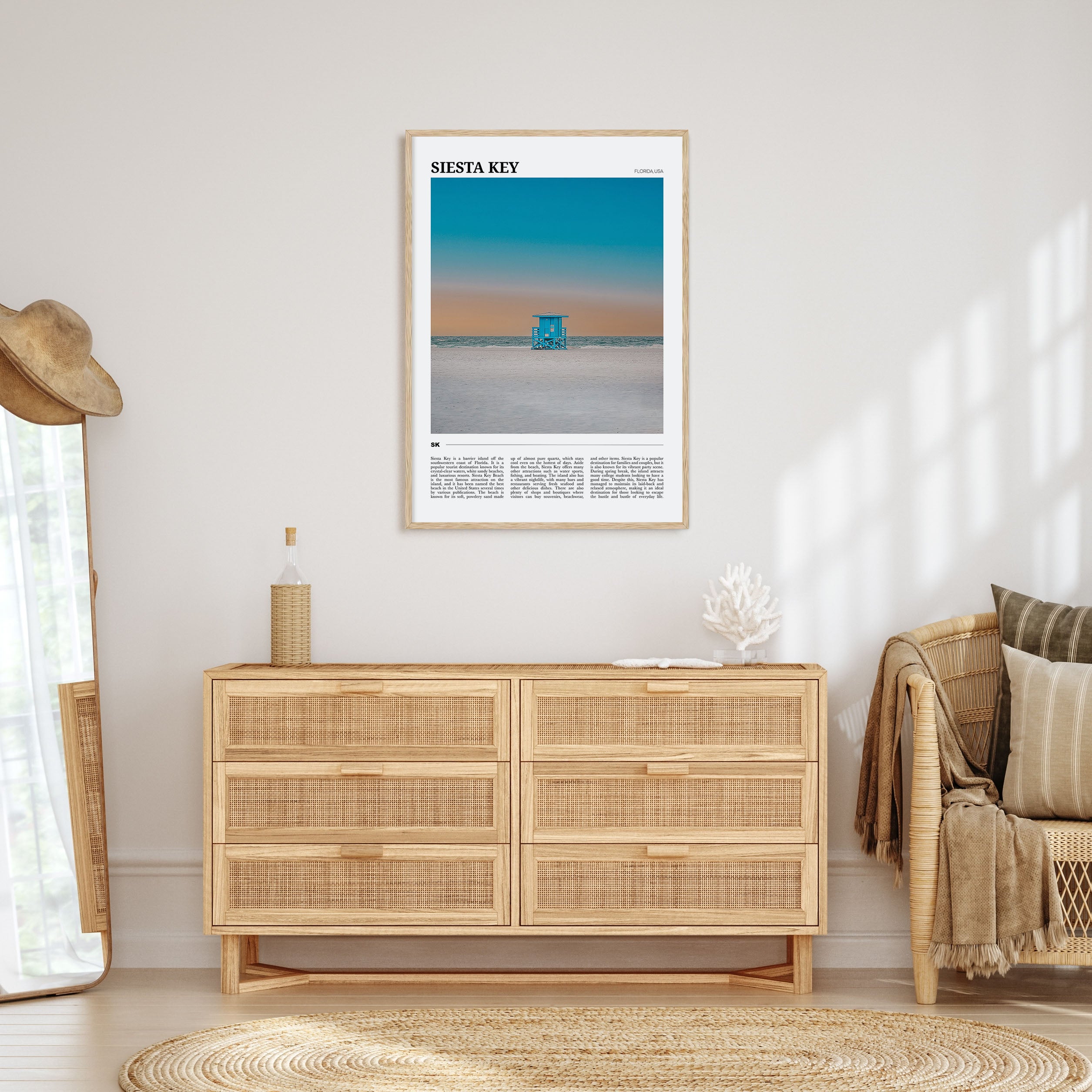 Siesta Key Travel Color Poster