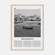 Sihanoukville Travel B&W Poster
