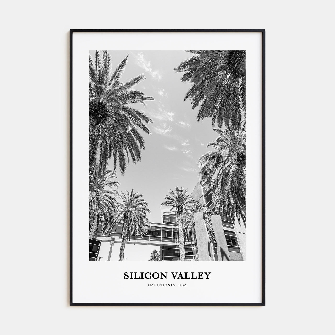 Silicon Valley Portrait B&W Poster