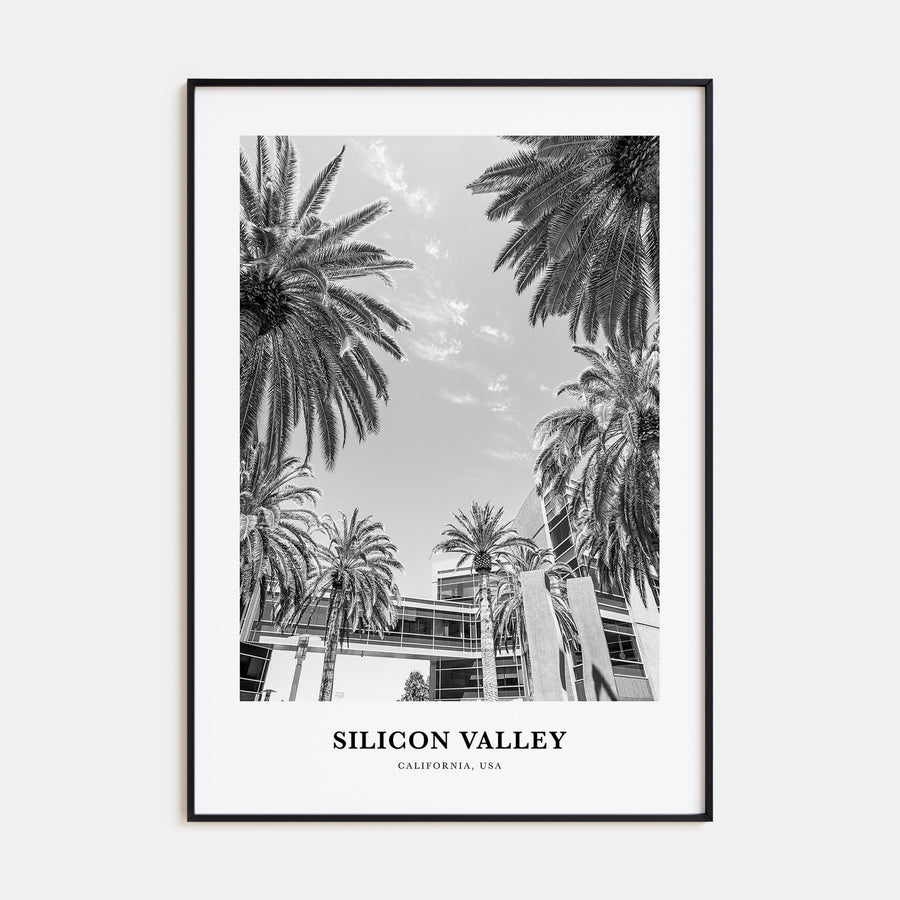 Silicon Valley Portrait B&W Poster