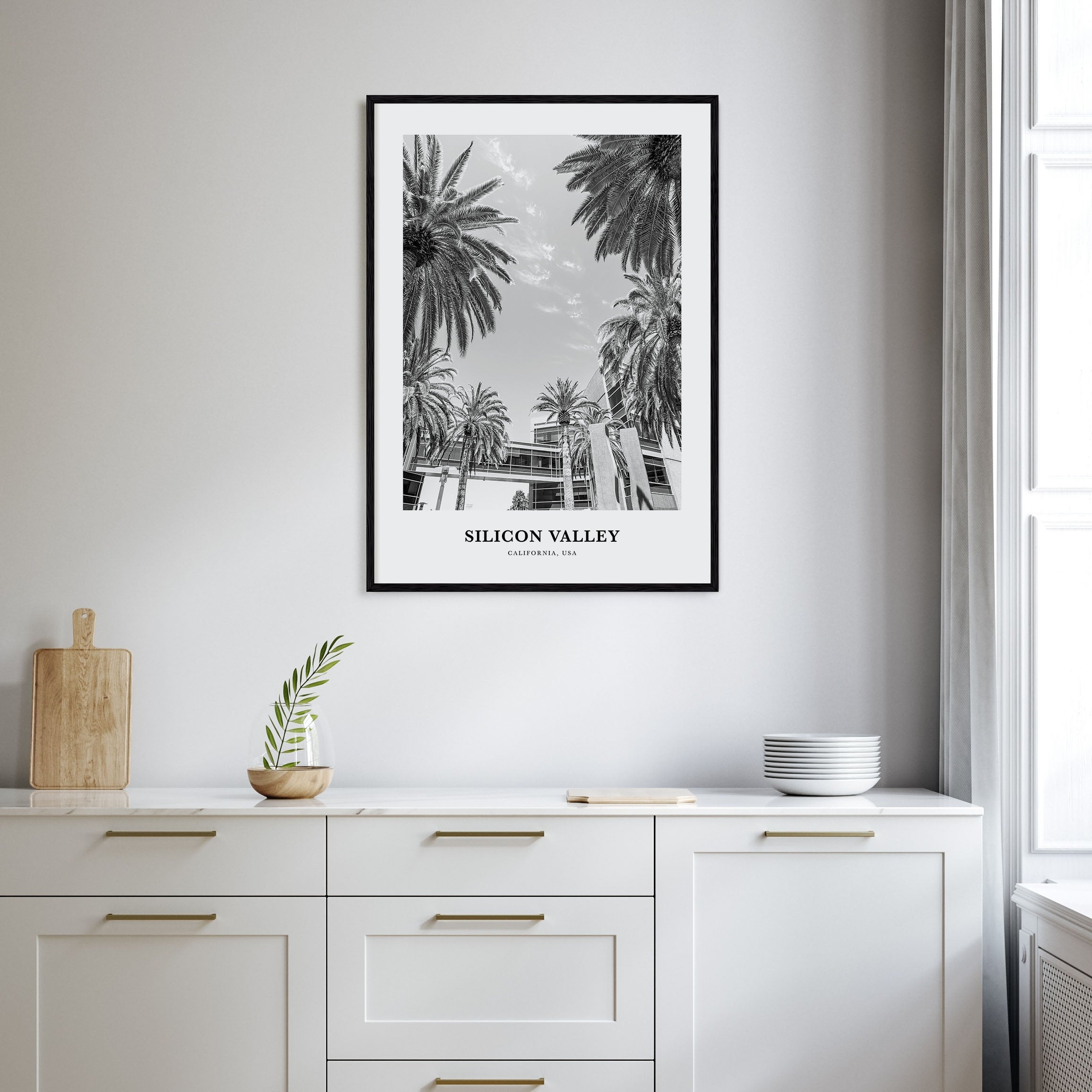 Silicon Valley Portrait B&W Poster