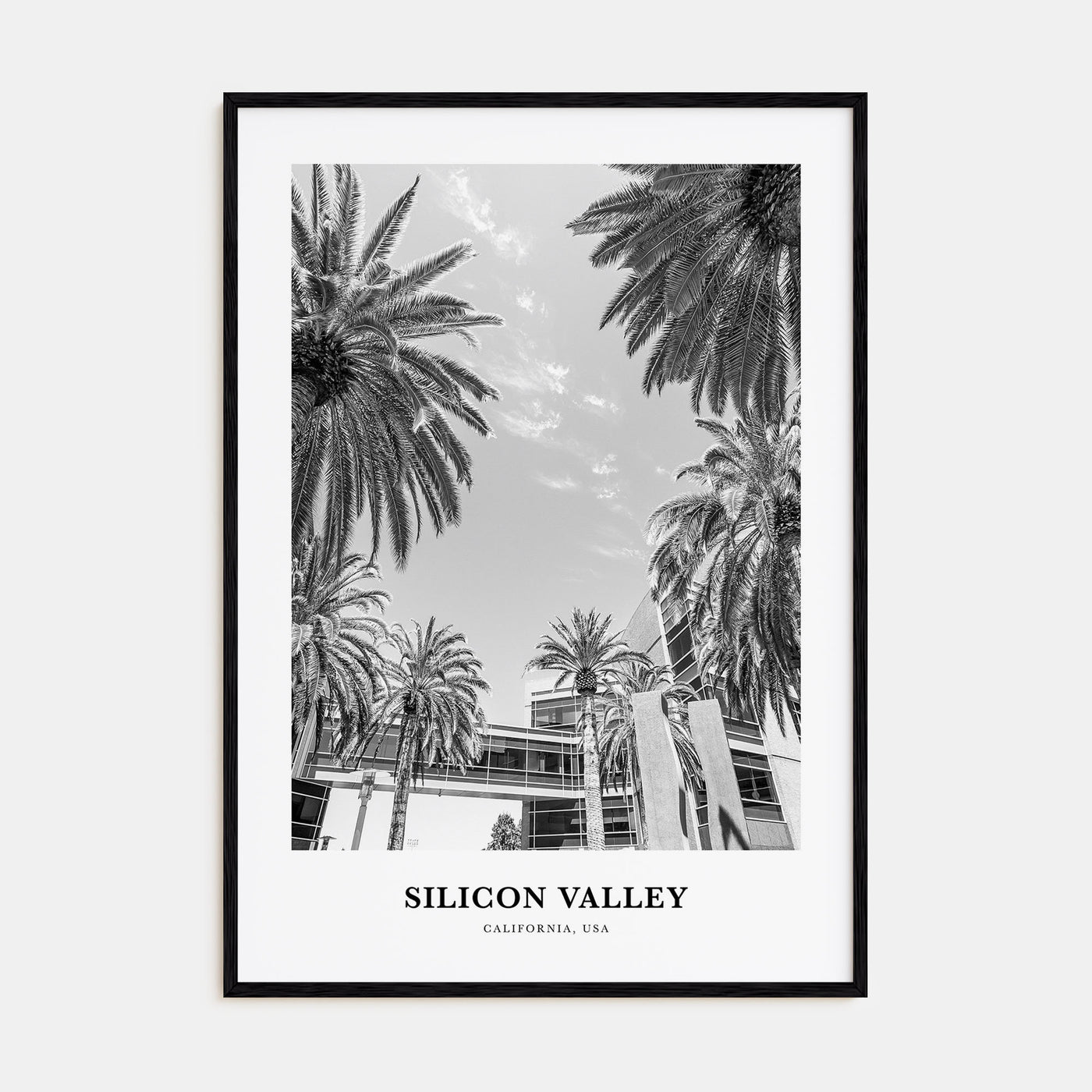 Silicon Valley Portrait B&W Poster