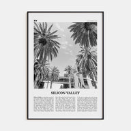 Silicon Valley Travel B&W Poster