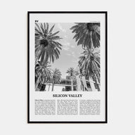 Silicon Valley Travel B&W Poster