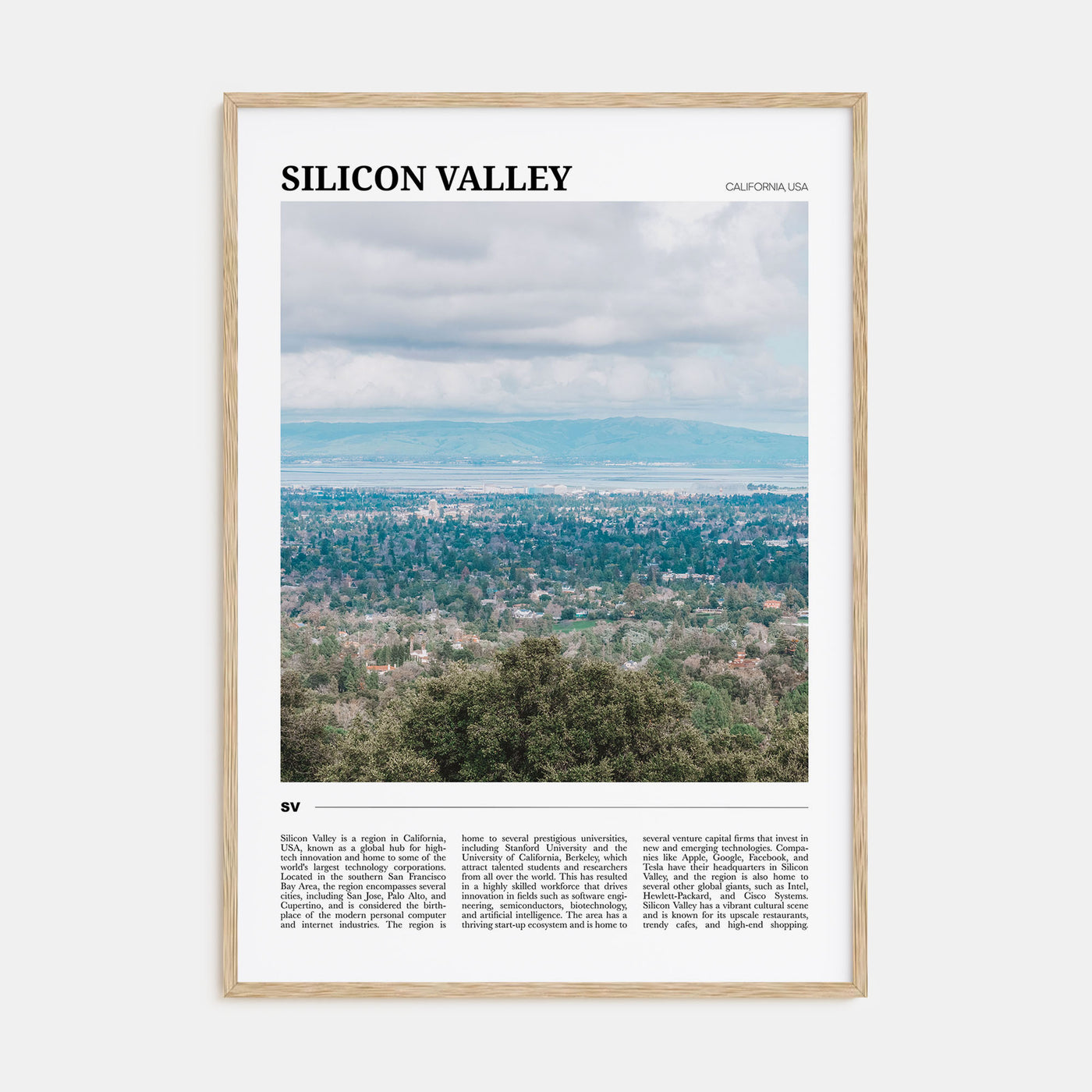 Silicon Valley Travel Color No 1 Poster