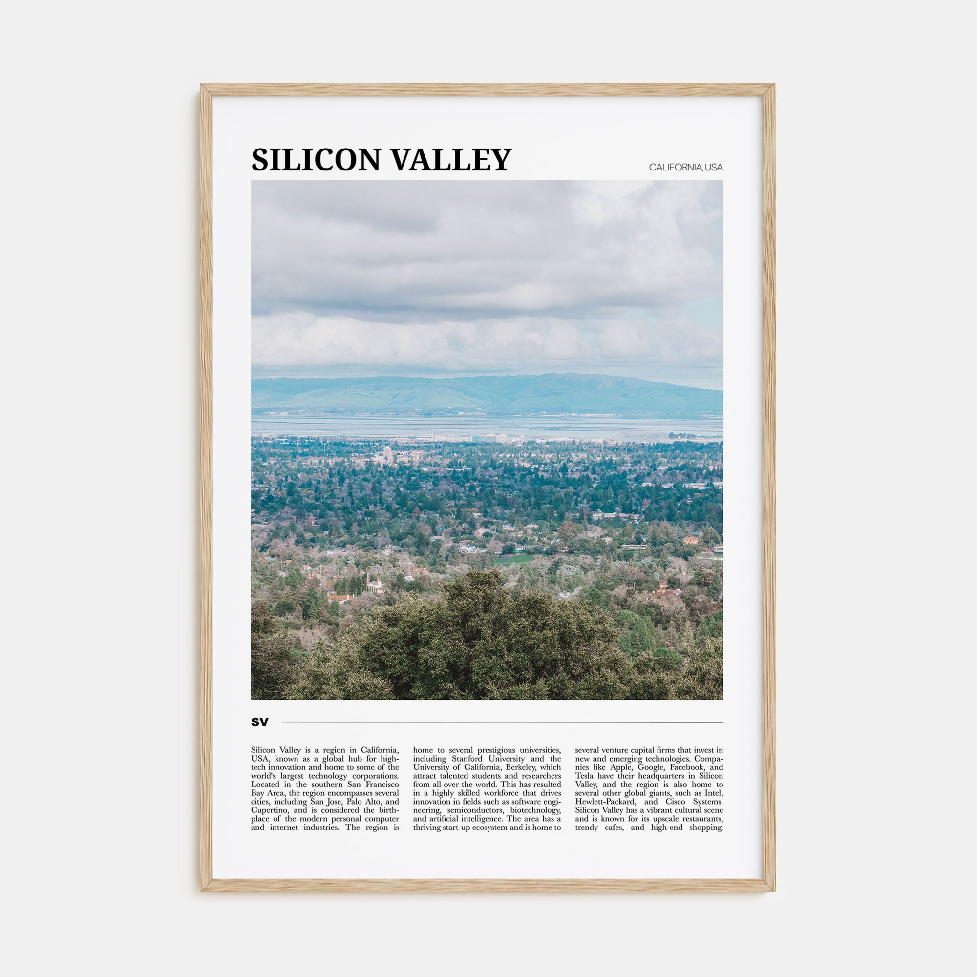 Silicon Valley Travel Color No 1 Poster