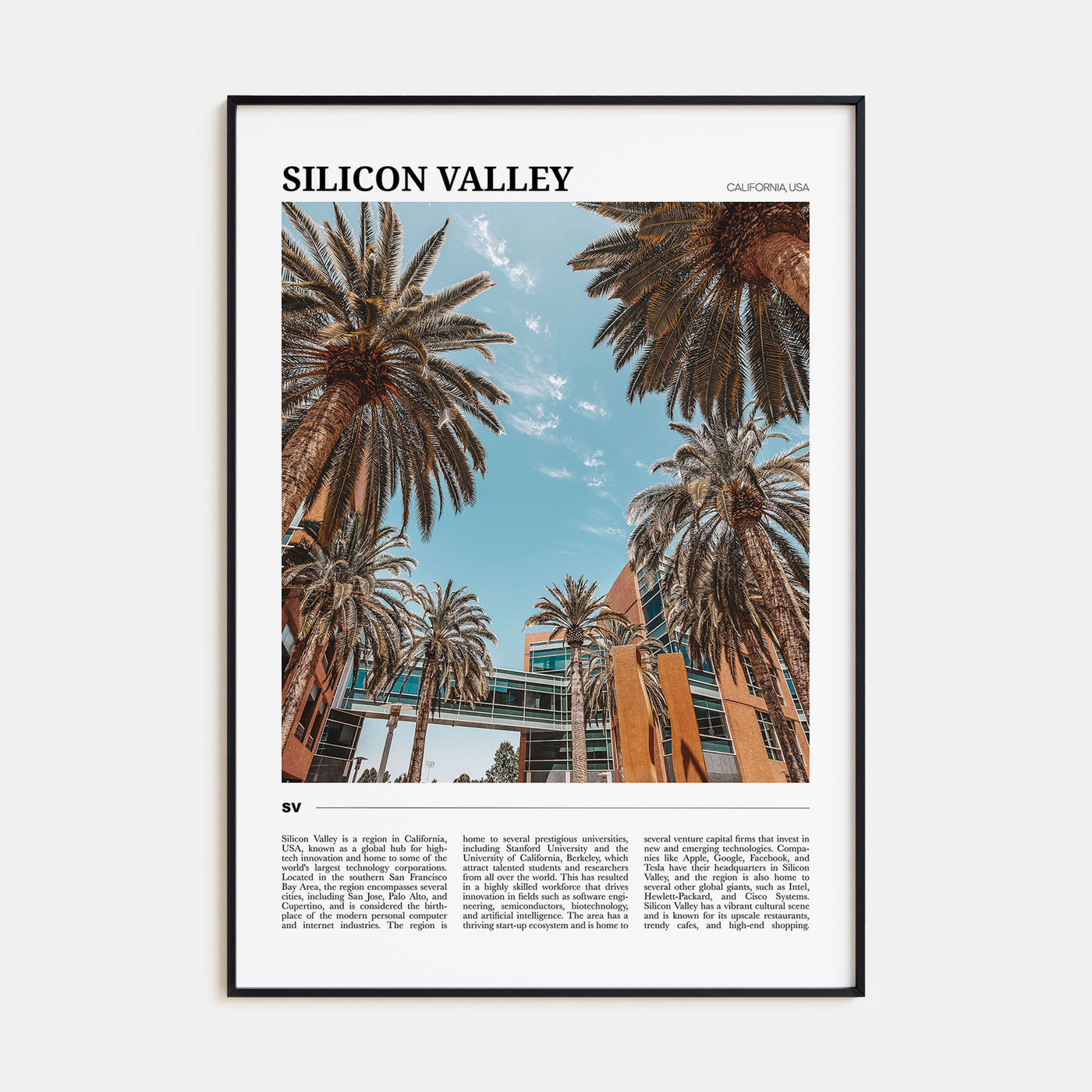 Silicon Valley Travel Color No 2 Poster