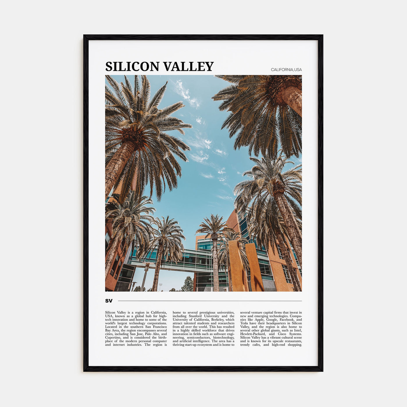 Silicon Valley Travel Color No 2 Poster