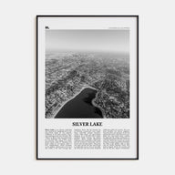 Silver Lake, Los Angeles Travel B&W Poster