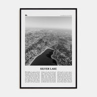 Silver Lake, Los Angeles Travel B&W Poster