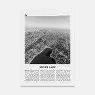 Silver Lake, Los Angeles Travel B&W Poster