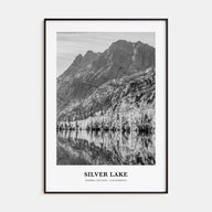 Silver Lake, Sierra Nevada Portrait B&W Poster