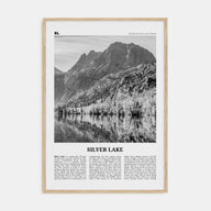 Silver Lake, Sierra Nevada Travel B&W Poster