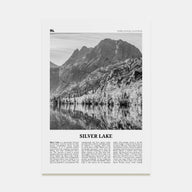 Silver Lake, Sierra Nevada Travel B&W Poster