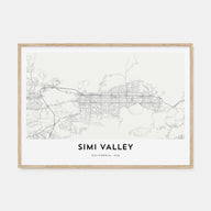Simi Valley Map Landscape Poster