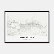 Simi Valley Map Landscape Poster