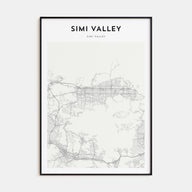 Simi Valley Map Portrait Poster
