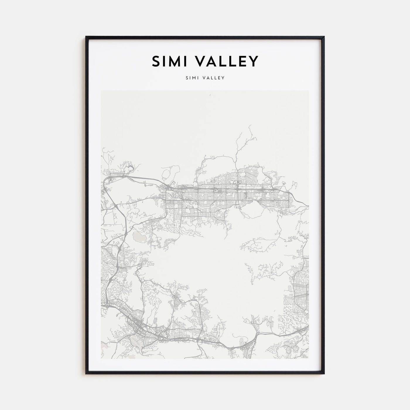 Simi Valley Map Portrait Poster